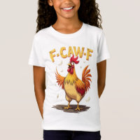 F-CAW-F Funny Chicken Rooster Grafik Design
