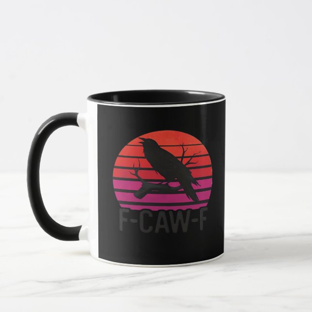 F-Caw-F Funny Crow Classic Minimal Clean Tasse (Links)