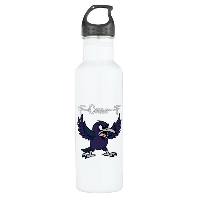 F-Caw-F Funny Edelstahlflasche (Vorderseite)