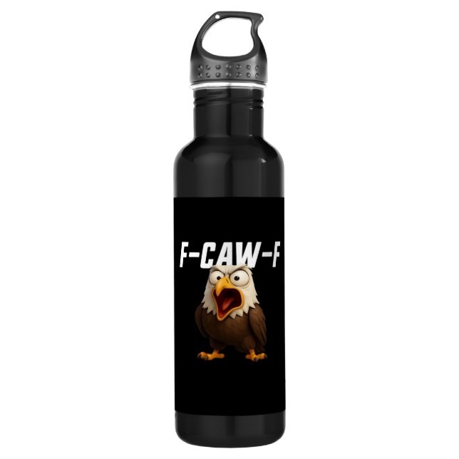 F-Caw-F Funny F-Caw-F Gear Retro Classic Edelstahlflasche (Vorderseite)