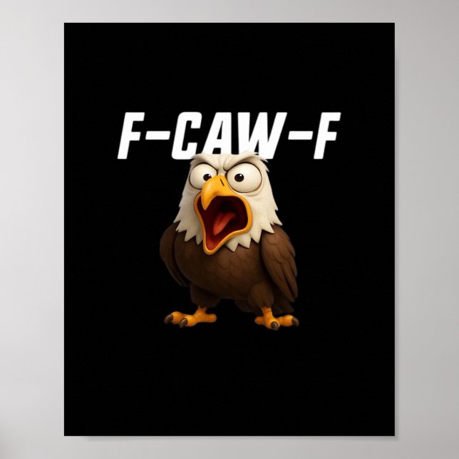 F-Caw-F Funny F-Caw-F Gear Retro Classic Poster (Vorne)