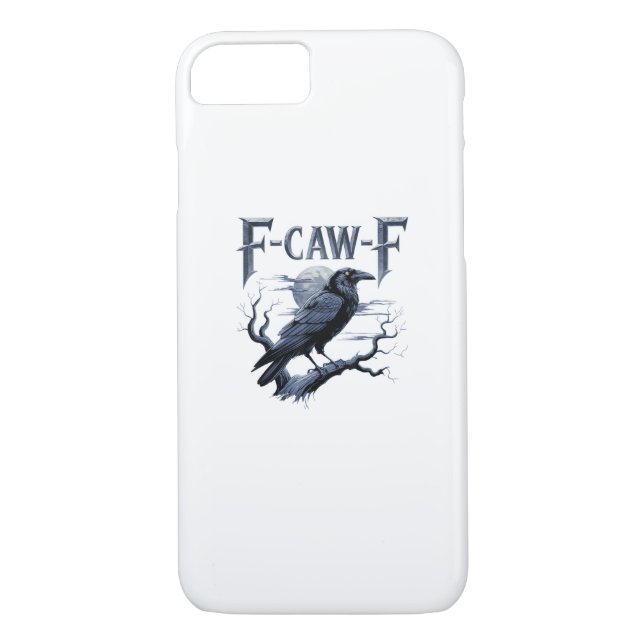 F-Caw-F Funny Gothic Raven Bird Halloween Case-Mate iPhone Hülle (Rückseite)