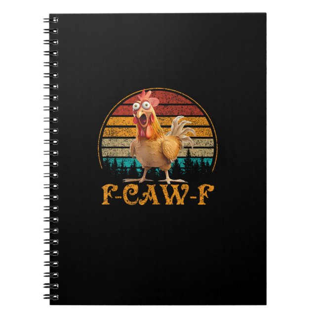 F-Caw-F Funny Quote Chicken Meme F-Caw-F Notizblock (Vorderseite)