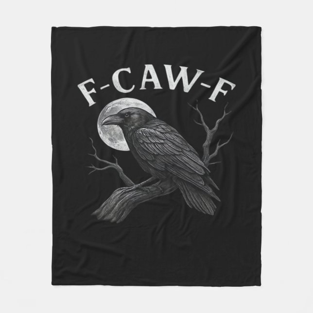 F-Caw-F Funny Quote Fleecedecke (Vorderseite)