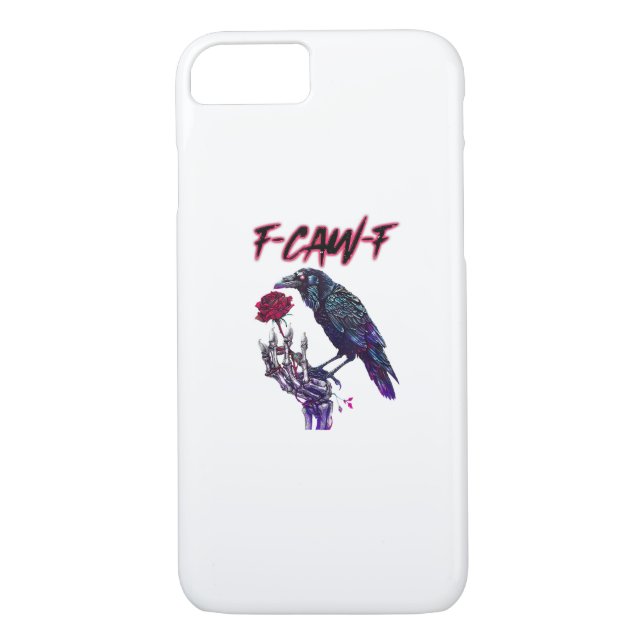 F-Caw-F Funny Raven Crow Spooky Season Halloween R Case-Mate iPhone Hülle (Rückseite)