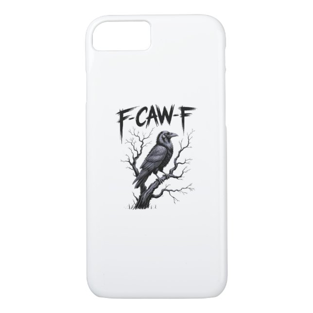 F-Caw-F Funny Raven Crow Spooky Season Halloween V Case-Mate iPhone Hülle (Rückseite)