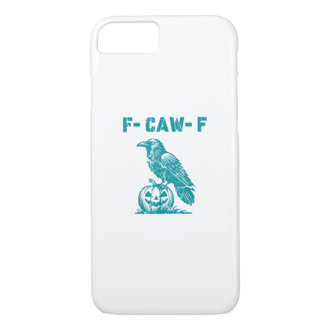 F-Caw-F Funny Raven Gothic Crow Retro Classic Case-Mate iPhone Hülle (Rückseite)