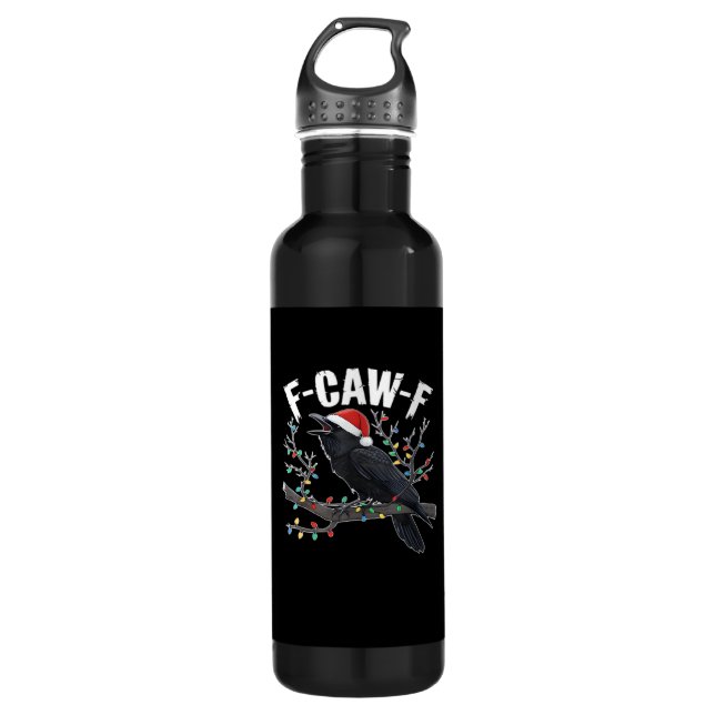 F-Caw-F Funny Trendy Edelstahlflasche (Vorderseite)