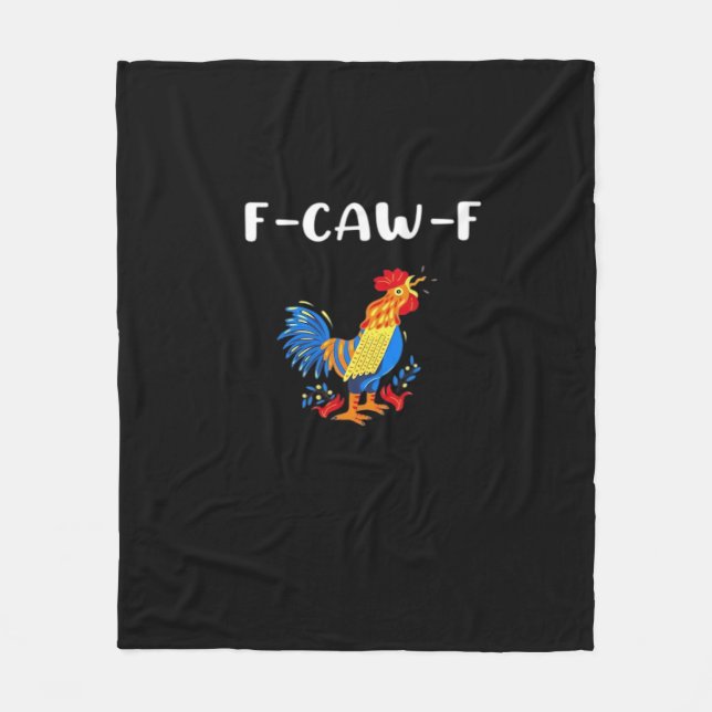 F-Caw-F Funny Trendy Fleecedecke (Vorderseite)