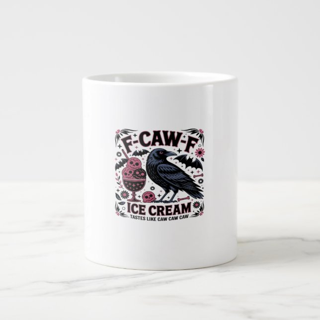 F Caw F Funny Trendy Jumbo-Tasse (Vorderseite)