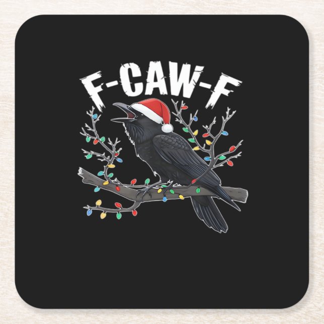 F-Caw-F Funny Trendy Rechteckiger Pappuntersetzer (Vorderseite)