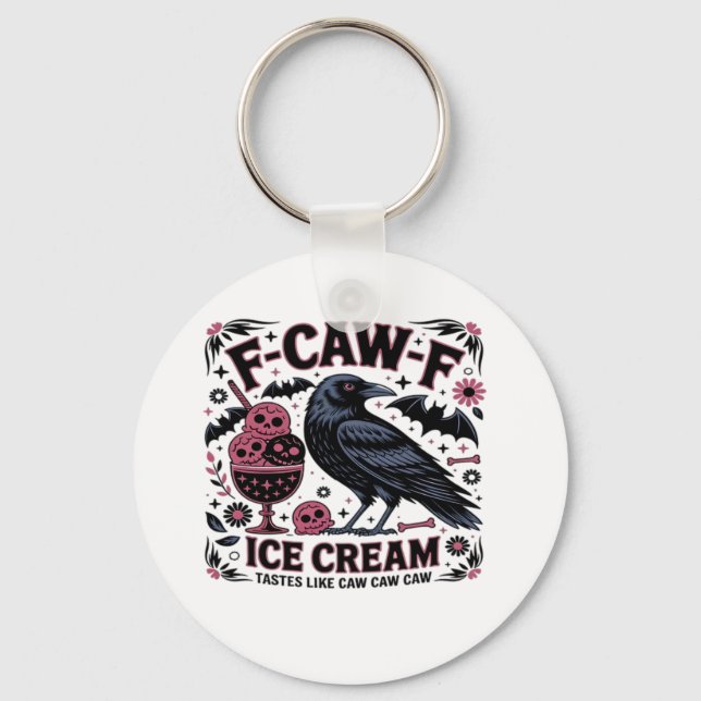 F Caw F Funny Trendy Schlüsselanhänger (Vorderseite)