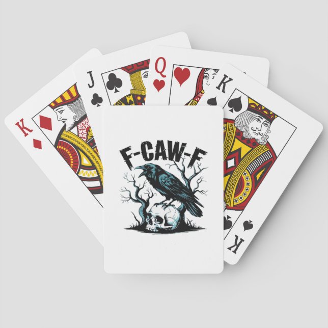 F-Caw-F Funny Trendy Spielkarten (Rückseite)
