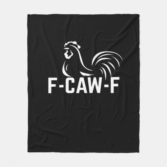 F-Caw-F Funny Wordplay Quote Creative Casual Fleecedecke (Vorderseite)