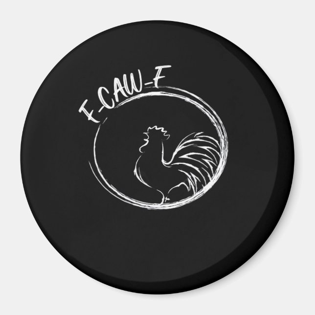 F-Caw-F Funny Wordplay Quote Retro Style Magnet (Vorne)