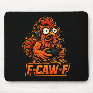 F-caw-f Gamer - Lustiges Huhn Hahn Gaming _3 Mousepad