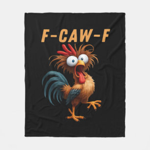 F-Caw-F Gothic Crow Humor Lustig Vintage Stil Fleecedecke