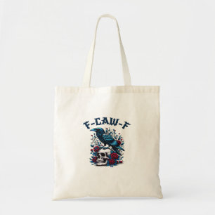 F-Caw-F Gothic Crow Raven Skull Klassiker Tragetasche