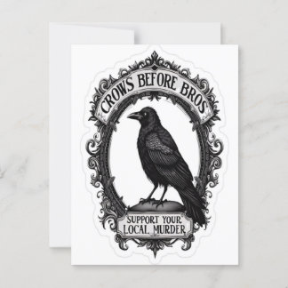 F-Caw-F Grafik für Halloween Art und Crow Lover Postkarte