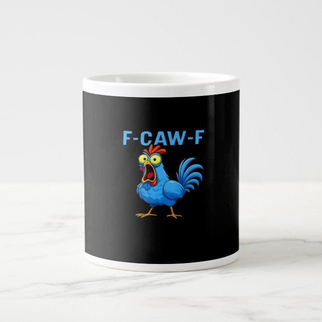 F-Caw-F Graphic Gear Creative Design Jumbo-Tasse (Vorderseite)