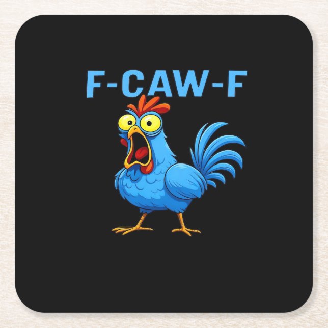 F-Caw-F Graphic Gear Creative Design Rechteckiger Pappuntersetzer (Vorderseite)