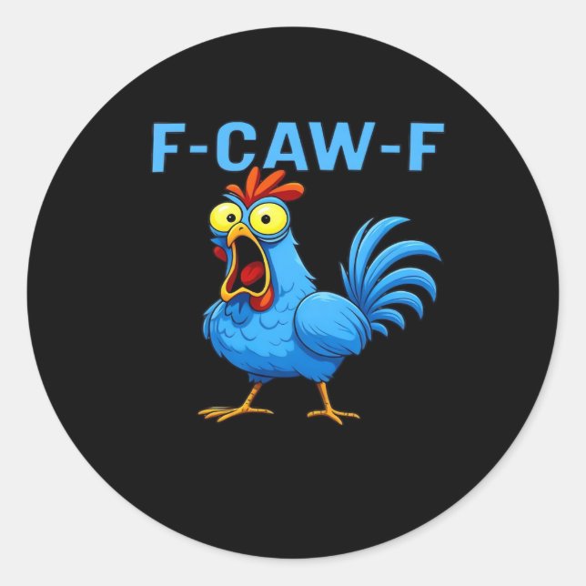 F-Caw-F Graphic Gear Creative Design Runder Aufkleber (Vorderseite)
