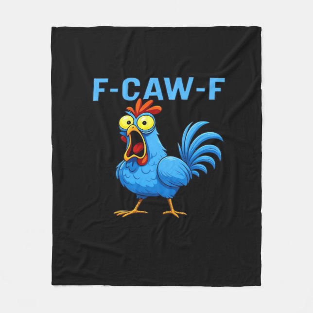 F-Caw-F Graphic Gear Kreatives Design Fleecedecke (Vorderseite)