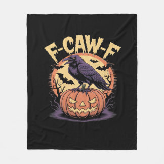 F-Caw-F Gruseliger Halloween-Rabe Kürbis-Fledermau Fleecedecke