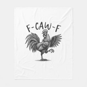 F Caw F Hahn, F-Caw-F Lustiger Hühnerhumor Cool Fleecedecke