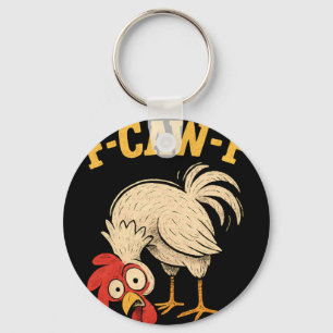 F Caw F Hahn Lustig Fcawf Hühnerfarm Vogel Fawk Schlüsselanhänger