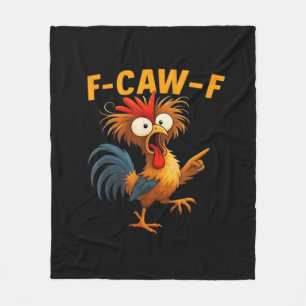 F-Caw-F Hahn Lustiger Vogel F-Caw-F Hühnerflüstere Fleecedecke