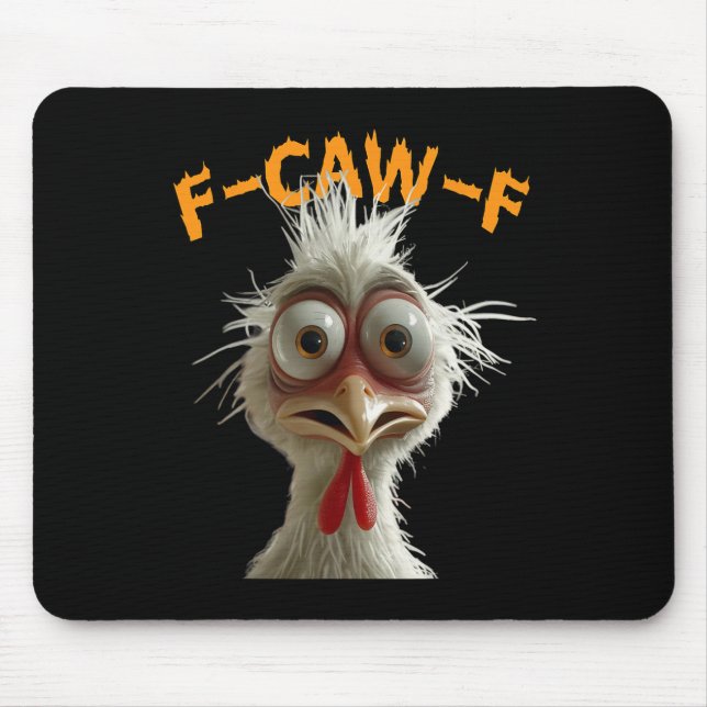 F Caw F Hahn Lustiger Vogel Fcawf Hühnerflüsterer Mousepad (Vorne)