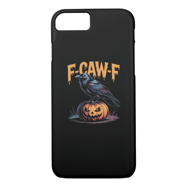 F-Caw-F Halloween Raven Jack-O-Lantern Spooky Seas Case-Mate iPhone Hülle (Rückseite)