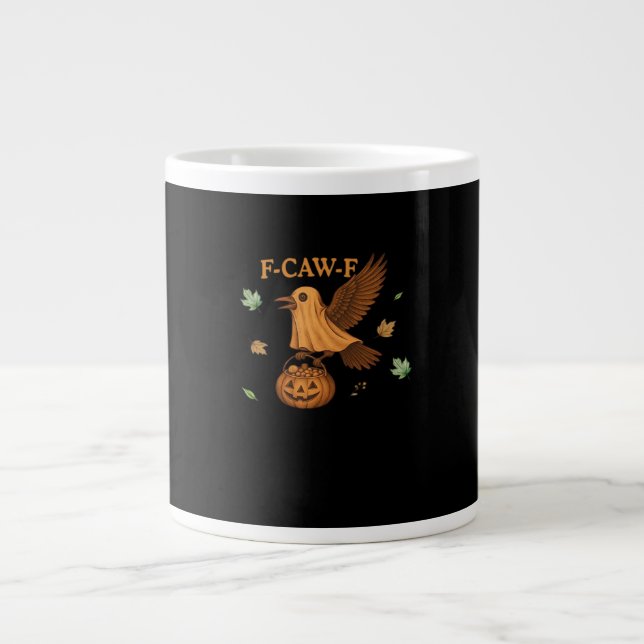 F-Caw-F Halloween Retro Classic Jumbo-Tasse (Vorderseite)