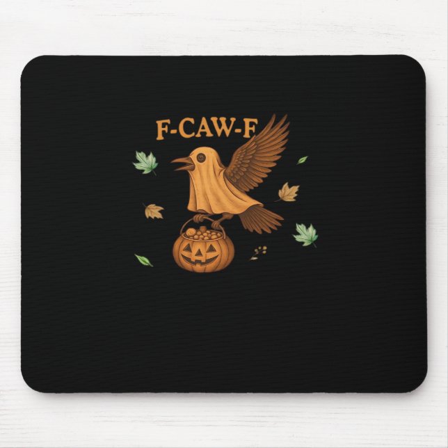F-Caw-F Halloween Retro Classic Mousepad (Vorne)
