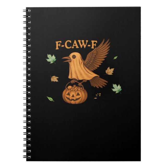 F-Caw-F Halloween Retro Classic Notizblock (Vorderseite)