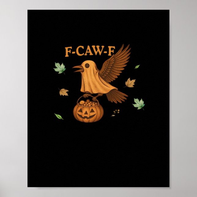 F-Caw-F Halloween Retro Classic Poster (Vorne)