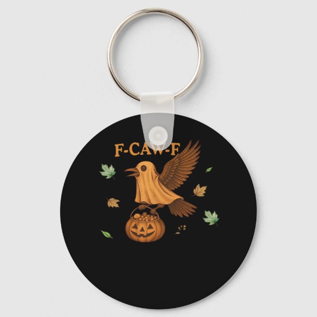 F-Caw-F Halloween Retro Classic Schlüsselanhänger (Vorderseite)