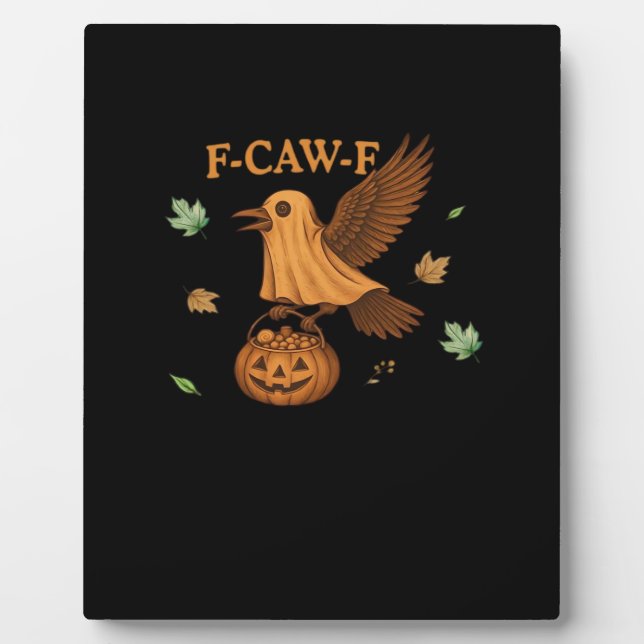 F-Caw-F Halloween Retro Klassiker Fotoplatte (Vorderseite)