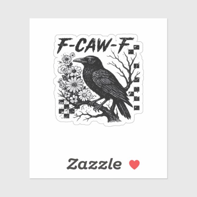 F-Caw-F Halloween-Vogel Aufkleber (Blatt)