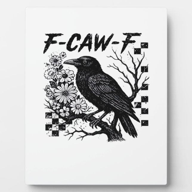F-Caw-F Halloween-Vogel Fotoplatte (Vorderseite)