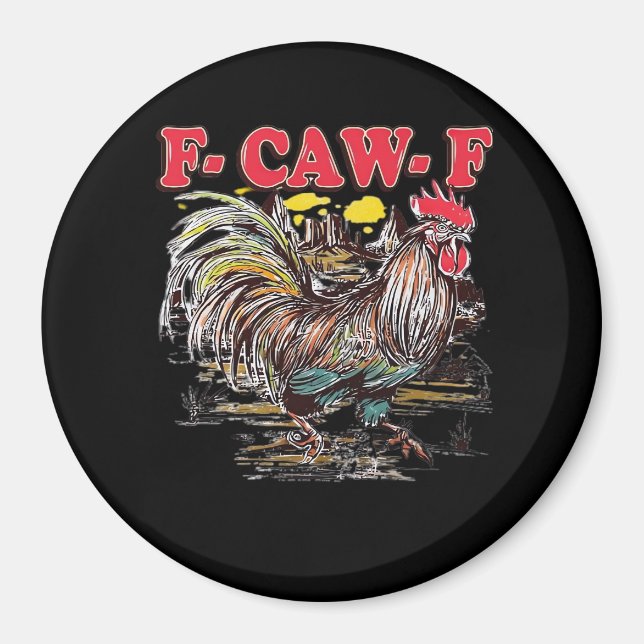 F-Caw-F Hei Hei Moana Rooster Classic Funny Graphi Magnet (Vorne)