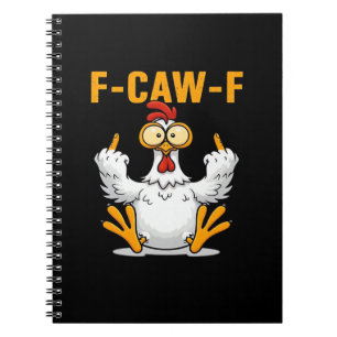 F-Caw-F Huhn Klassisch Lustig Trendig Notizblock