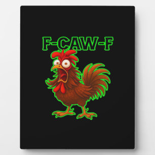 F-Caw-F Huhn Klassisches Retro-Grafik Fotoplatte