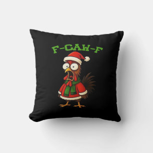 F-Caw-F Huhn Klassisches Retro-Grafik Kissen
