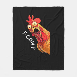 F-Caw-F-Huhn Klassisches Vintage-Grafik Fleecedecke