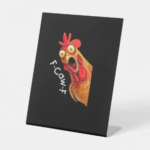 F-Caw-F-Huhn Klassisches Vintage-Grafik Sockelschild