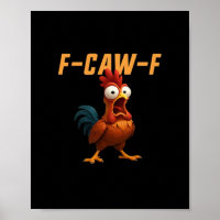F-Caw-F Huhn Lustiges Huhn F-Caw-F Zahnrad Retro G