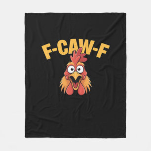 F-Caw-F Huhn Lustiges Huhn Kreatives Grafik Fleecedecke