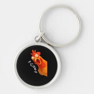 F-Caw-F Huhn Wesentlich Minimal Sauber Schlüsselanhänger